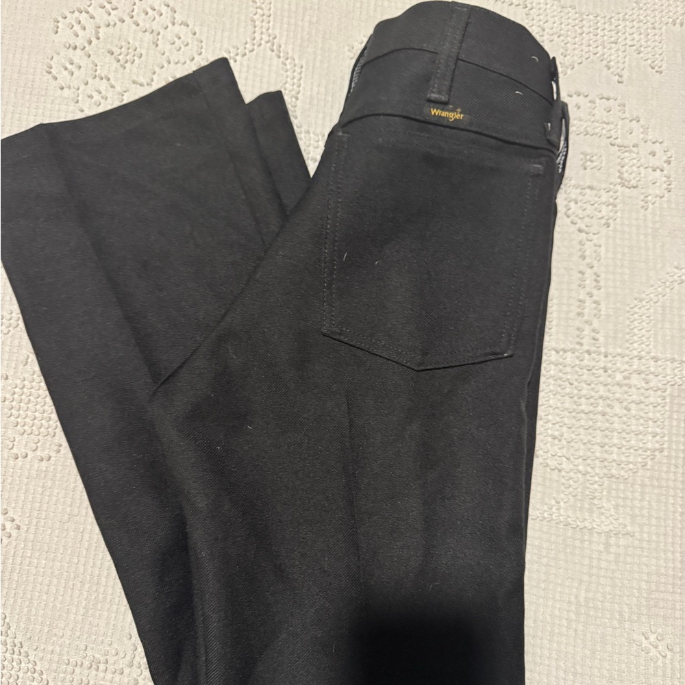 Wrangler Dark Dress Jeans - 100% polyester - creased